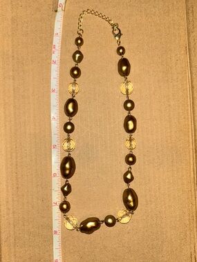 Gold-Tone Beaded Necklace for Women - Chic Accents